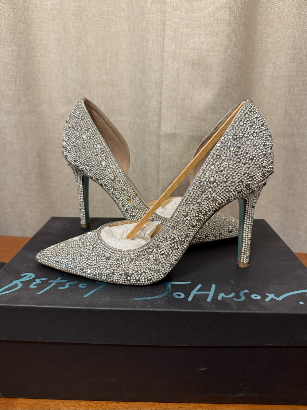 Betsey Johnson ‘Shary’ d’orsay Rhinestone Pump size 7.5